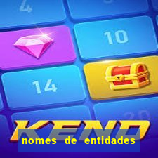 nomes de entidades do mal